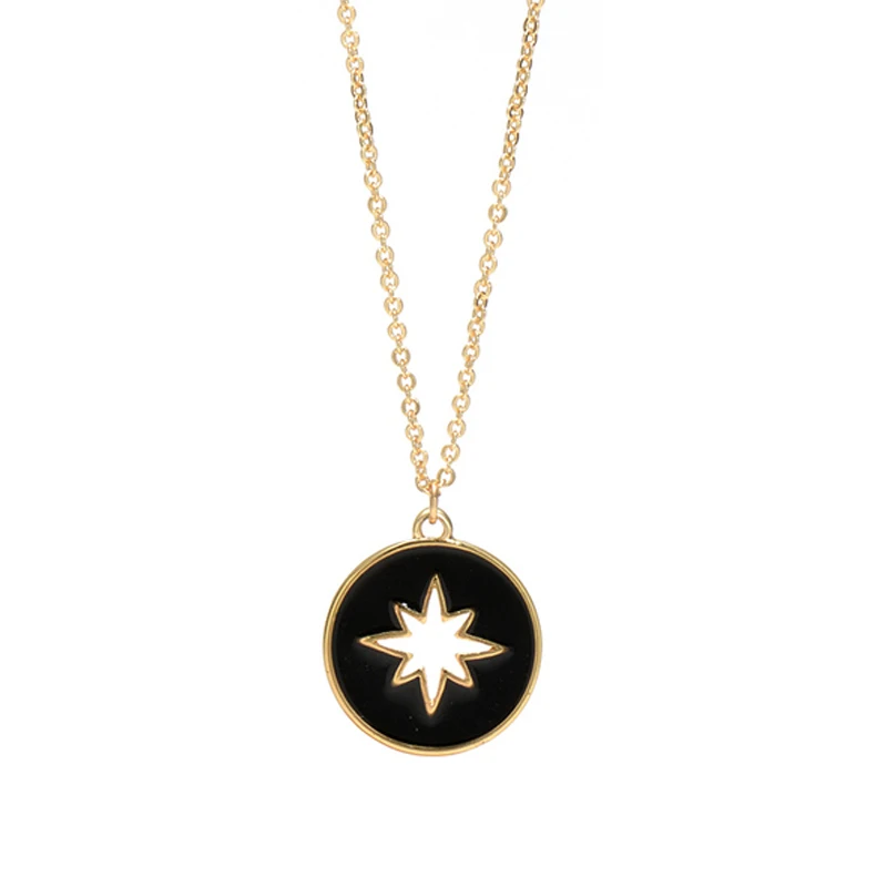 Collier pendentif étoile en or et noir | Stellara