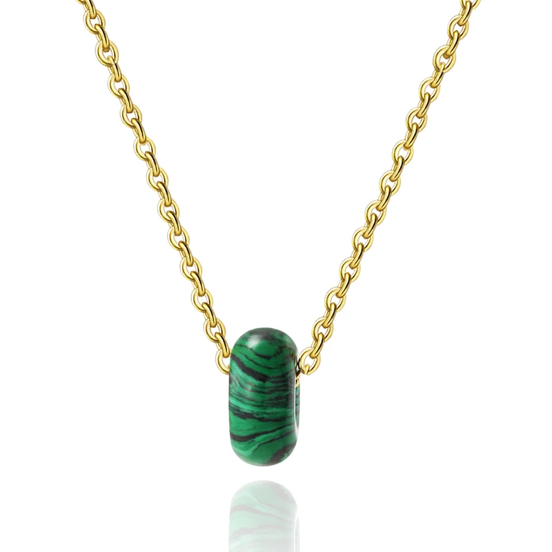 Collier pendentif pierre verte en or | Verila