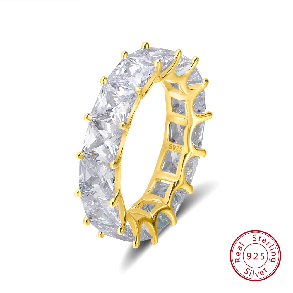 Bague en argent sterling 925 avec zirconia cubique transparent  | Keya