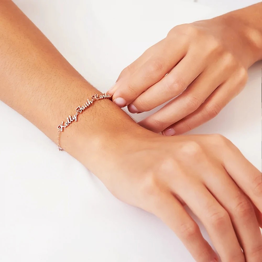 Bracelet personnalisé en acier inoxydable pour couple ajustable | Lixa - 1